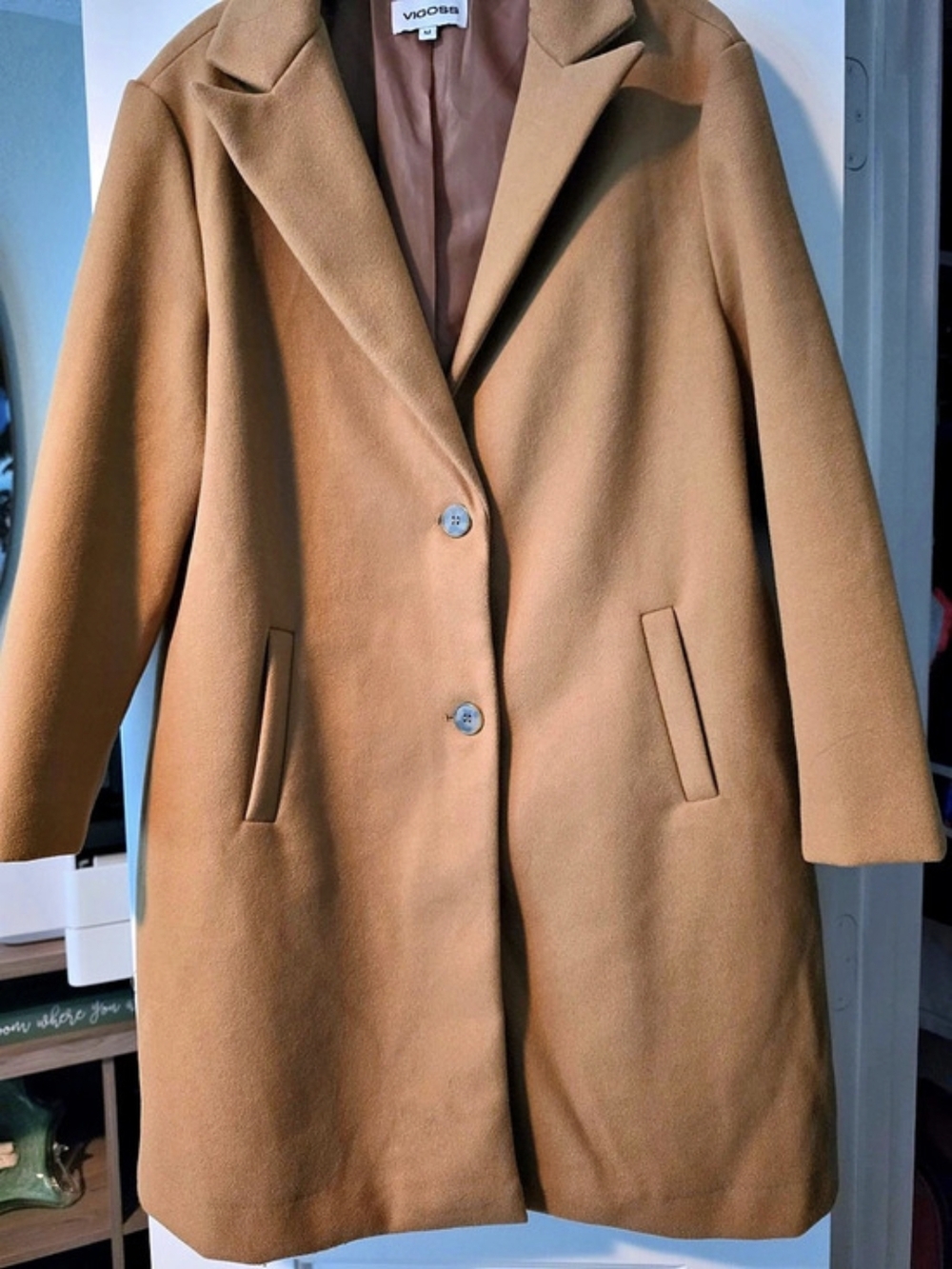 VIGOSS Women's Brown Pea Coat Size Medium Like New
